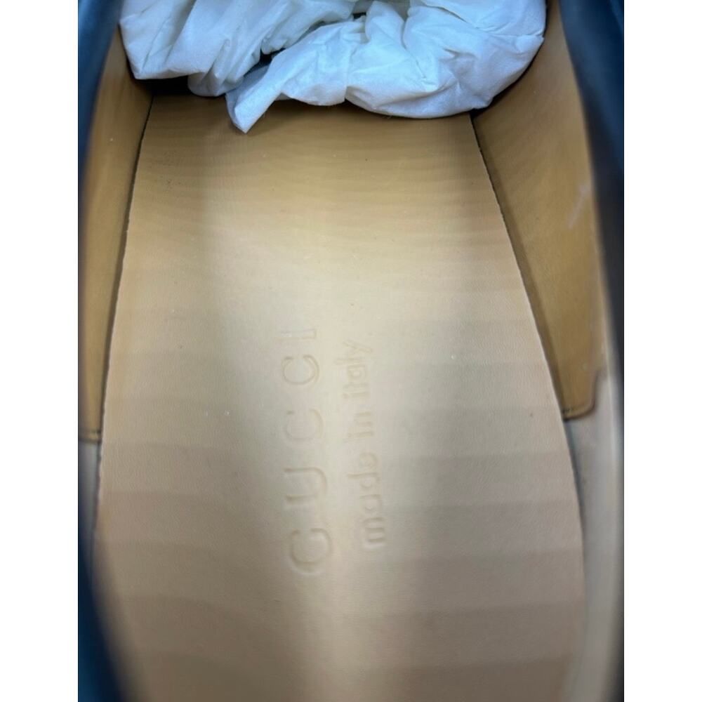 Men's Gucci Men's Black Leather Horsebit Lug Sole Loafers size 12 made in Italy - Picture 8 of 12